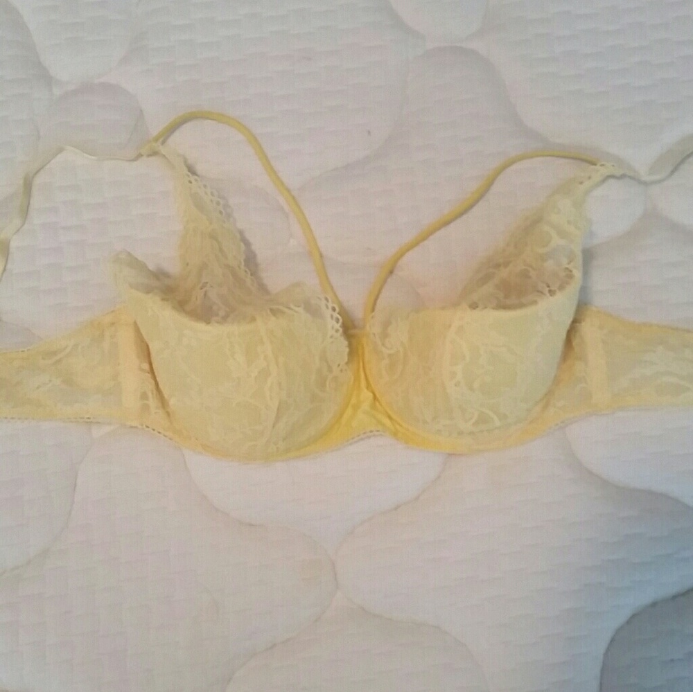 ASOS Yellow Strappy Lace Bra